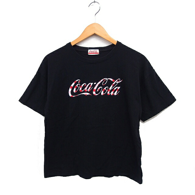 楽天市場】コカコーラ リメイク ショートTシャツ ブラック Coca Cola