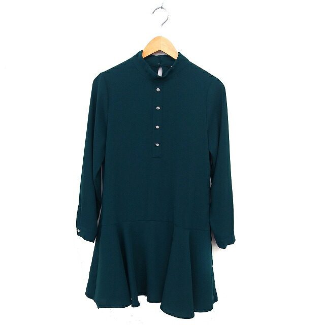 新品☆ZARA BASIC ザラ フェイクパール付きワンピース m, navy 2304724180.jpg?1719499323