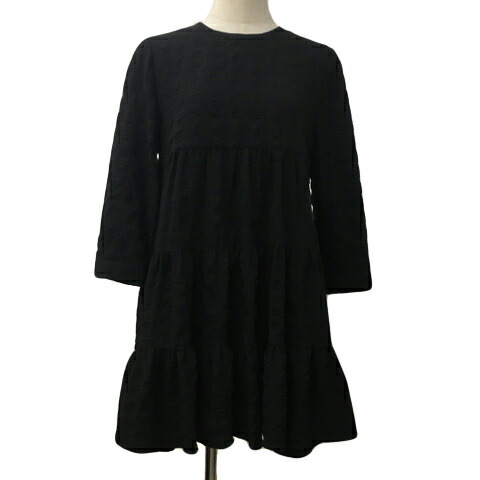 新品☆ZARA BASIC ザラ フェイクパール付きワンピース m, navy 楽天市場】【中古】ザラ ZARA ワンピース スクエアネック 長袖