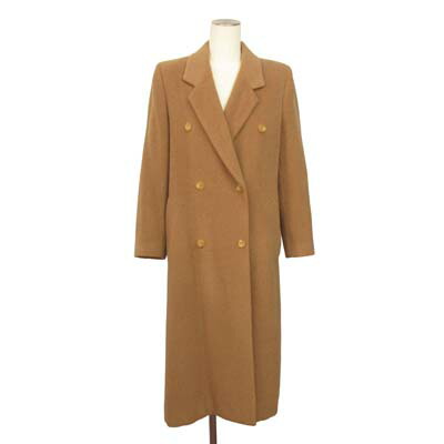 【中古】ダックス DAKS コート チェスター ロング ウール 9 茶 ブラウン レディース 【ベクトル 古着】 260107