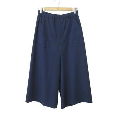 【中古】ビースリー B3 B-Three 770448 くつろぎワイドクロップドパンツ 2 青 レディース 【ベクトル 古着】 260330