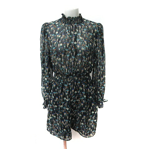 新品☆ZARA BASIC ザラ フェイクパール付きワンピース m, navy 171-902311270031_1.jpg