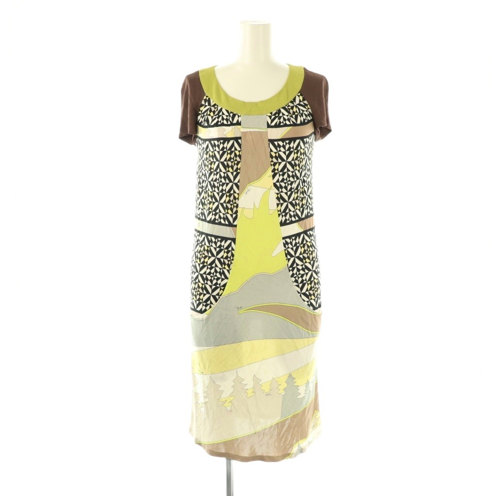 楽天市場】【エミリオプッチ】Emilio Pucci 総柄 七分丈ワンピース