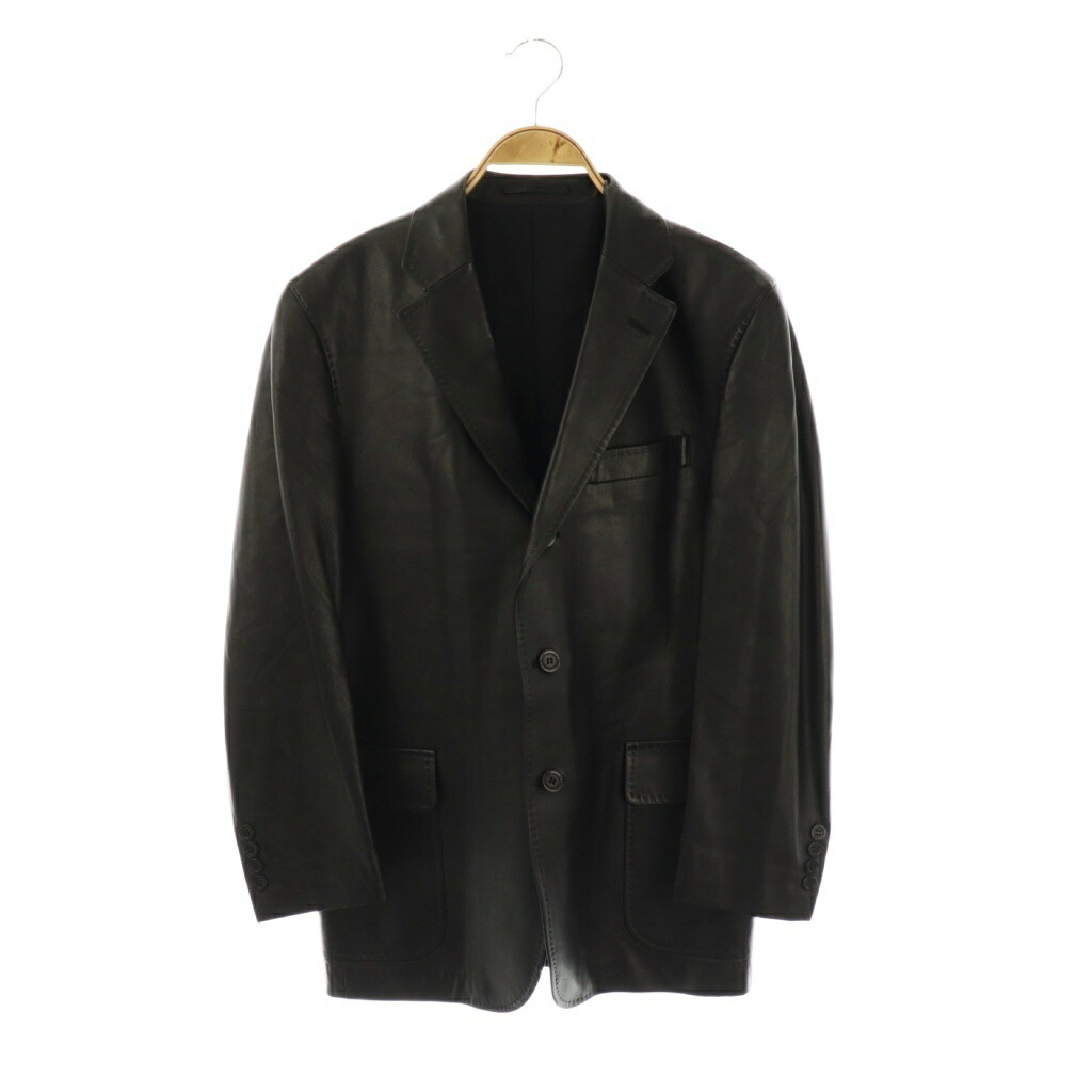 【中古】エステーデュポン S.T.DUPONT レザージャケット テーラード アウター S 黒 /NR ■GY53 メンズ 【ベクトル 古着】 251124