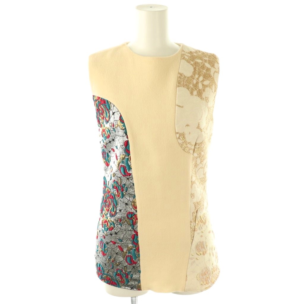 【中古】ステラマッカートニー STELLA McCARTNEY ノースリーブカットソー ペプラム ラメ 36 アイボリー マルチカラー /ES ■GY57 レディース 【ベクトル 古着】 251113