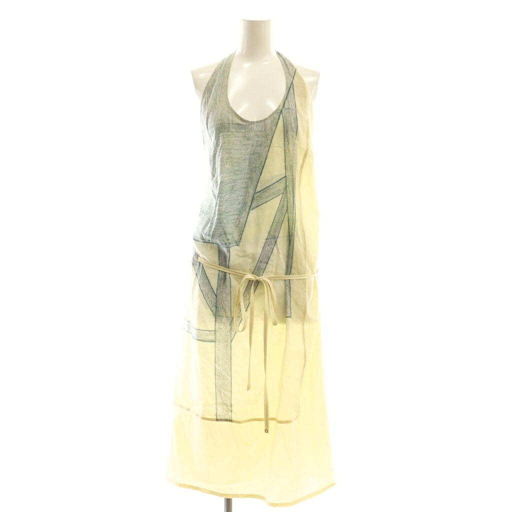 【中古】ルメール LEMAIRE 25SS Philippe Weisbecker エプロンミディアムワンピース ホルターネック 総柄 M アイボリー /DF ■GY57 レディース 【ベクトル 古着】 251120