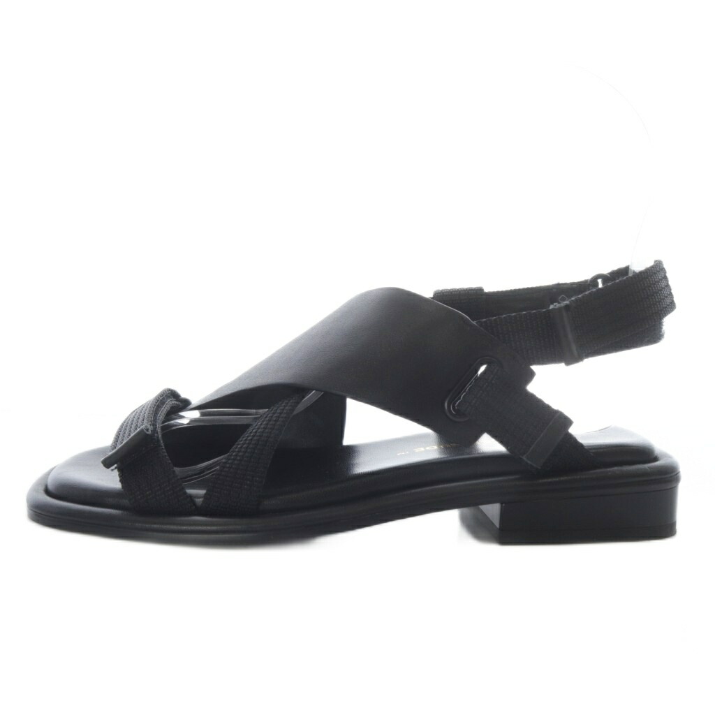【中古】未使用品 ユナイテッドヌード UNITED NUDE サンダル フラット スクエアトゥ ストラップ レザー 36 ブラック /YO28 ■GY57 レディース 【ベクトル 古着】 251204 10,842円