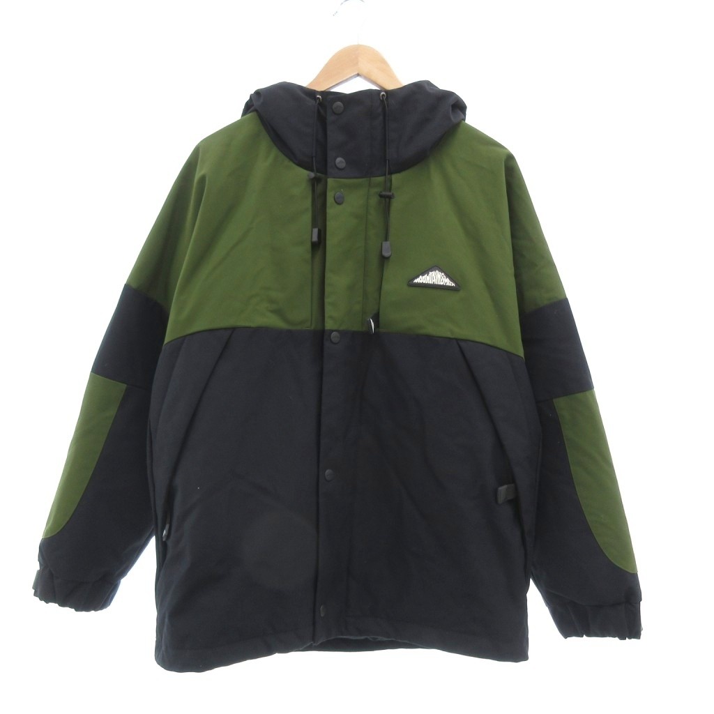 【中古】マウンテンスミス MOUNTAIN SMITH マウンテンパーカー ダウンジャケット ナイロン M 黒 ブラック 緑 グリーン /UO ■GY61 メンズ 【ベクトル 古着】 260126