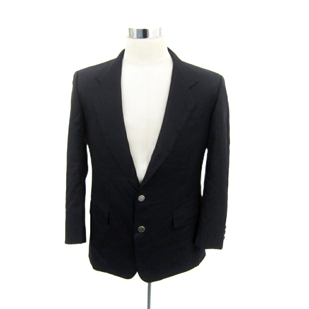 【中古】イヴサンローラン YVES SAINT LAURENT テーラードジャケット ミドル丈 シングルボタン 総裏地 紺 /SY2 ■GY61 メンズ 【ベクトル 古着】 260123