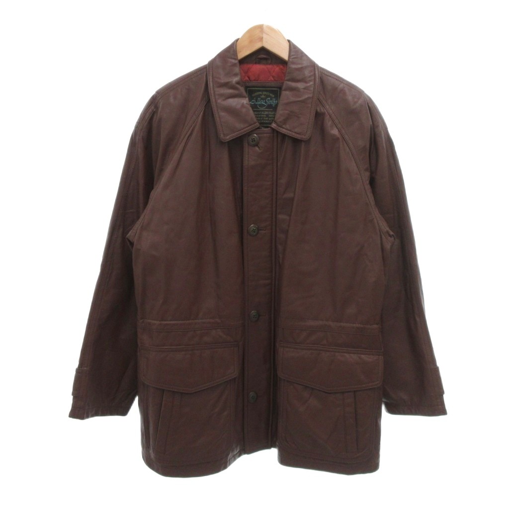 【楽天市場】【中古】アレンジョリー ALLEN JOLLY ヴィンテージ レザージャケット 革ジャン M 茶 ブラウン 中綿 オーバーサイズ ...