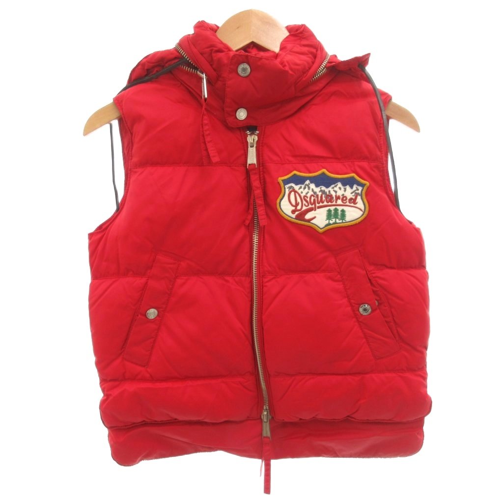 【中古】ディースクエアード DSQUARED2 打ち倒す限りない ボンネット 紋章 ロゴタイプ ジップアップ 38 赤 赤いこと /FF ■GY62 レディース 【ベクター 古着】 260215 コート・ジャケット-レディースファッション