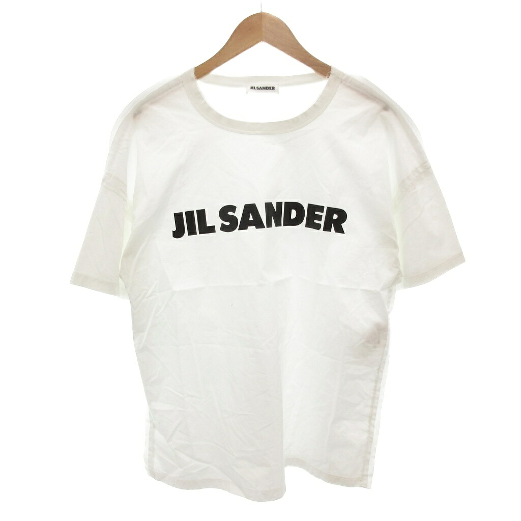 【中古】ジルサンダー JIL SANDER Tシャツ カットソー ロゴ プリント 薄手 半袖 M 白 ホワイト /FF ■GY62 メンズ 【ベクトル 古着】 260214 15,257円