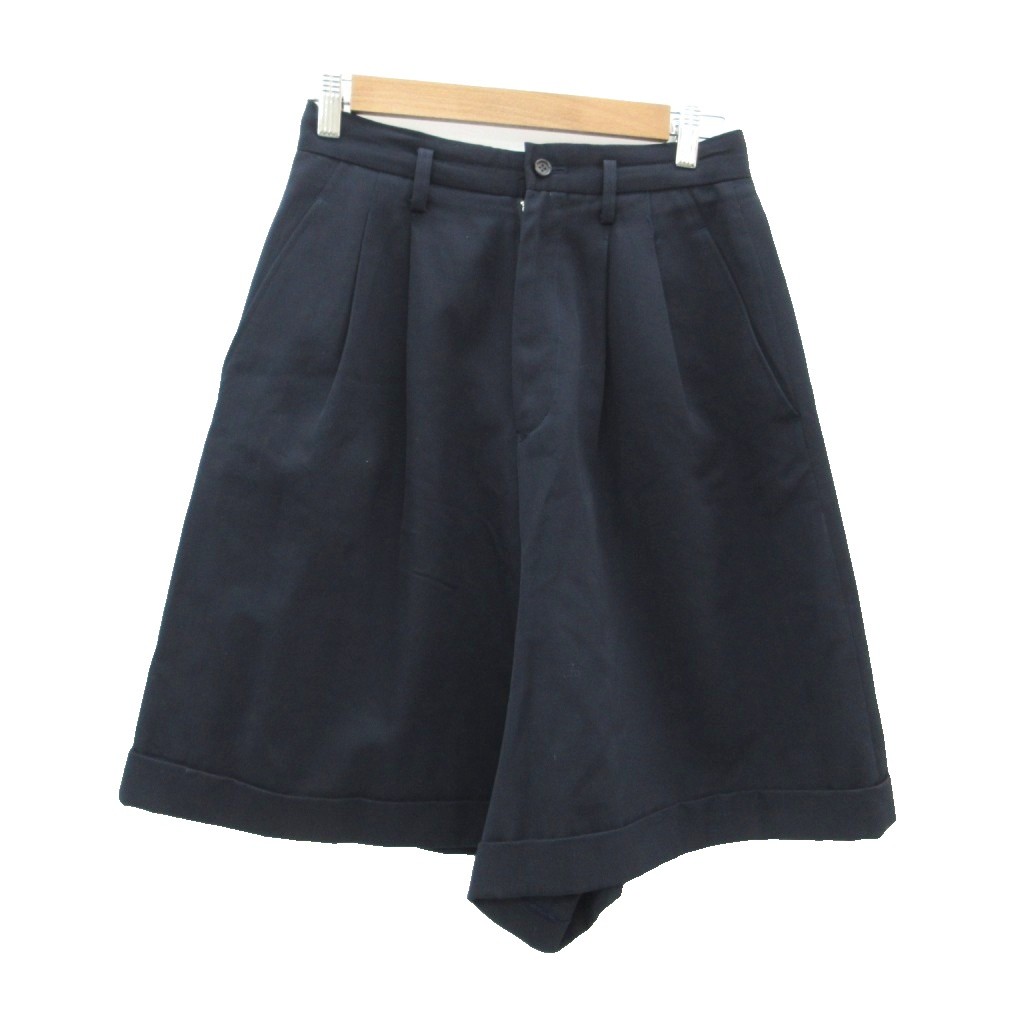 【中古】コムデギャルソン COMME des GARCONS キュロットパンツ ショートパンツ 短パン M 紺 ネイビー ロールアップ GP-11002M /YS43 ■GY60 レディース 【ベクトル 古着】 260206
