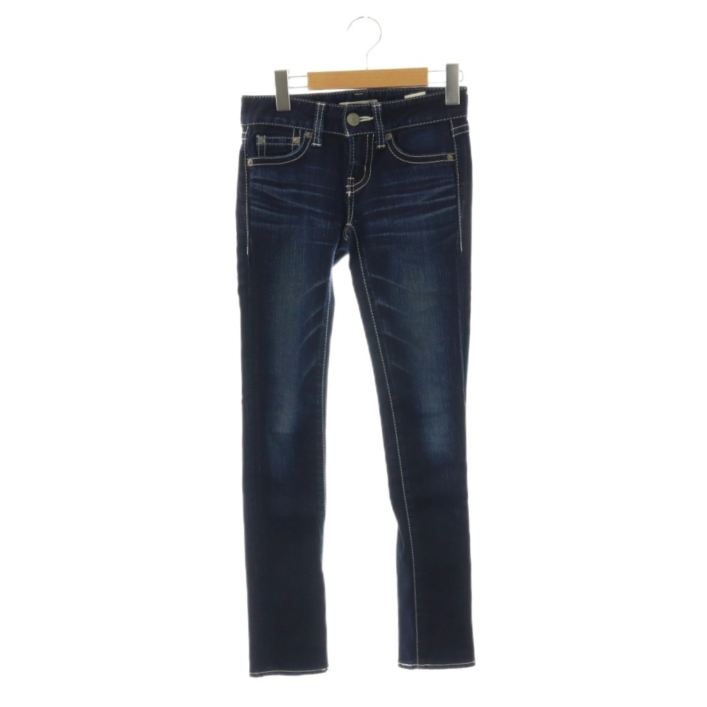 【中古】マウジー MOUSSY スキニー デニム パンツ ジーンズ ストレッチ ジッパーフライ 23 インディゴブルー /DO ■ECB001 レディース 【ベクトル 古着】 260212