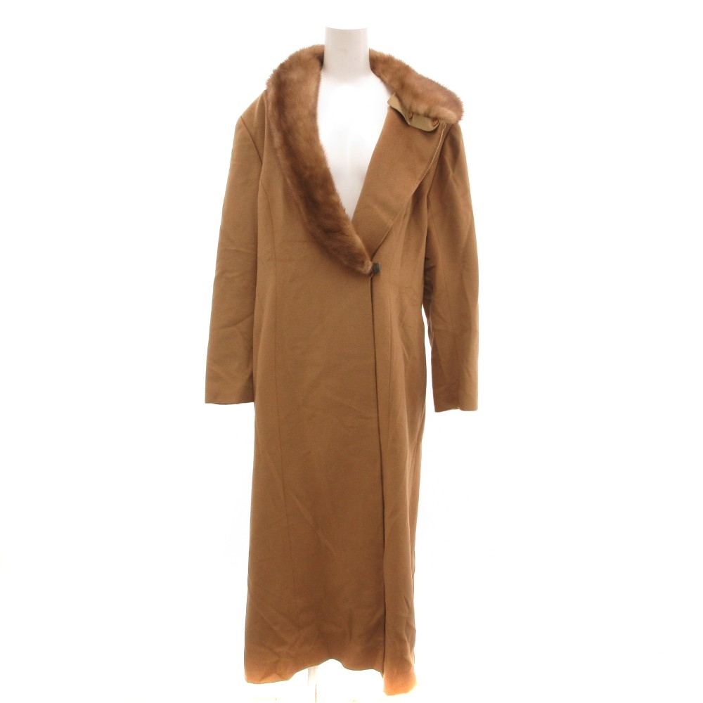 【中古】ハナエモリ HANAE MORI ミンクファーコート ロング カシミヤ 38 茶 ブラウン /JS ■ECC001 レディース 【ベクトル 古着】 260214 7,227円