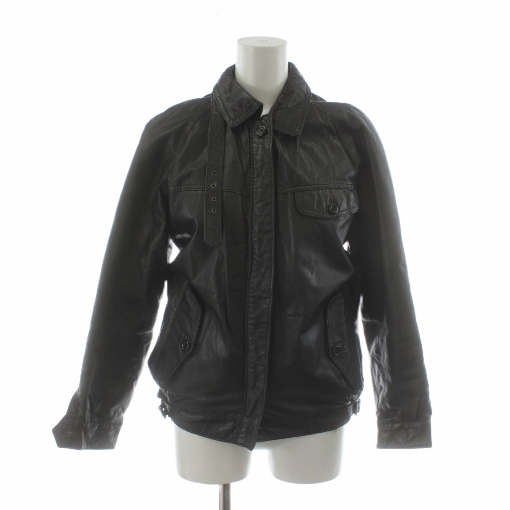 【中古】WINGs by wings レザージャケット 革ジャン 黒 ブラック /AN26 ■ECD001 レディース 【ベクトル 古着】 260226