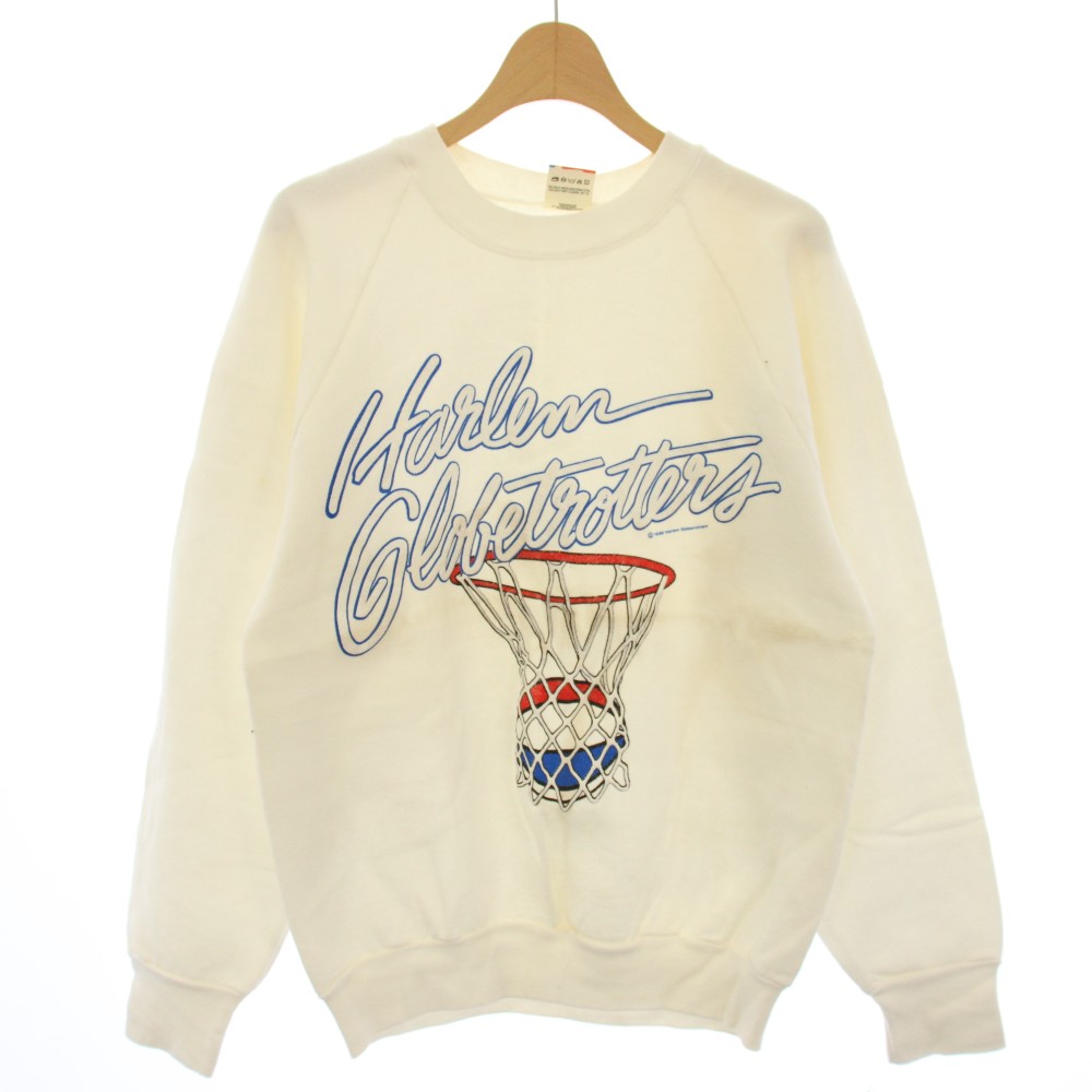 【中古】フルーツオブザルーム FRUIT OF THE LOOM ハーレム グローブトロッターズ Harlem Globetrotters スウェット トレーナー 裏起毛 長袖 M アイボリー /TK ■ECD001 メンズ 【ベクトル 古着】 260227