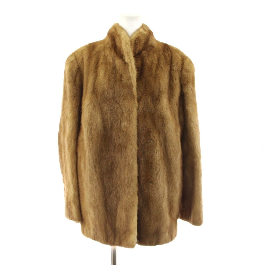 【中古】FASHIONED BY GIFU MOUHI ミンクファーコート 毛皮 ミドル丈 13 茶 ブラウン 7040 /KU ■ECD001 レディース 【ベクトル 古着】 260226｜ブランド古着ベクトルプレミアム店