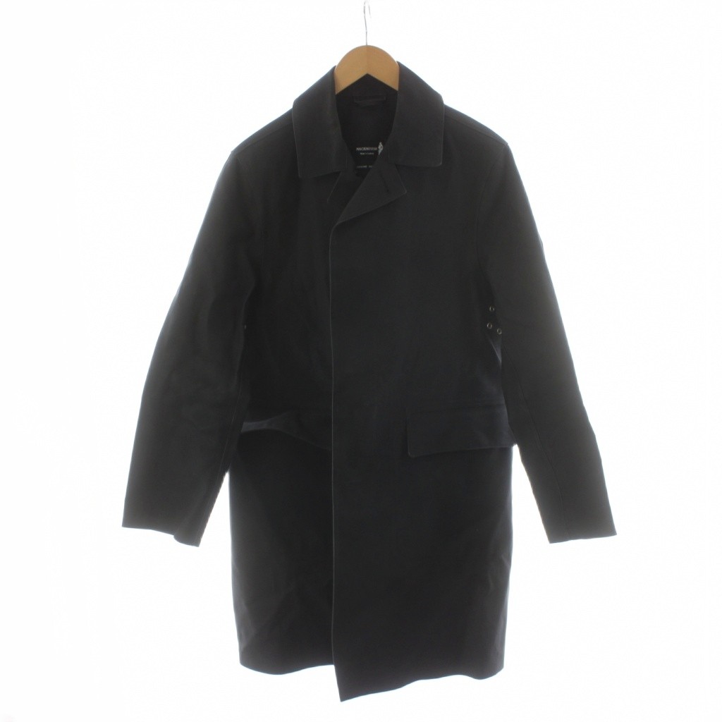 【中古】マッキントッシュ MACKINTOSH ステンカラーコート ロング丈 コットン アウター 38 黒 ブラック /AN50 ■ECD001 メンズ 【ベクトル 古着】 260226