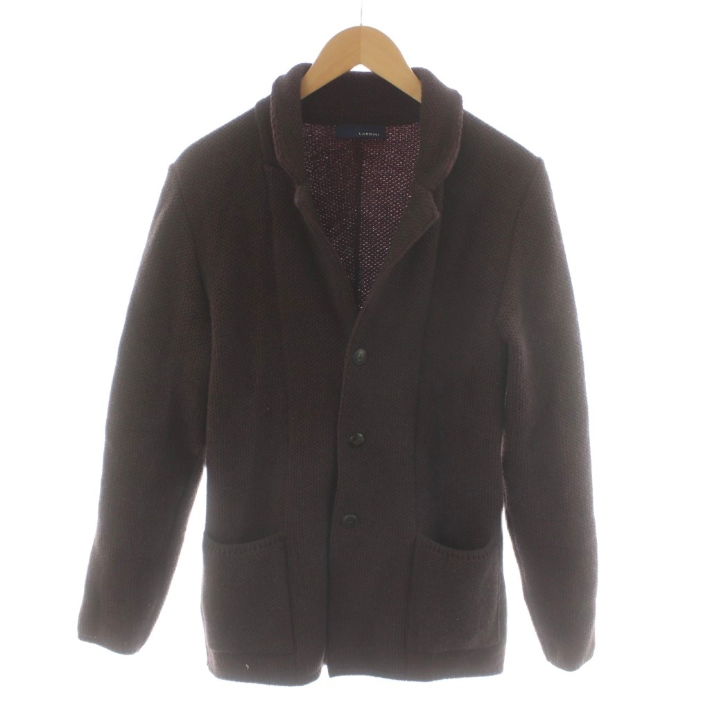 【中古】ラルディーニ LARDINI ニットジャケット ウール S 茶 ブラウン JFLJM03AT430 /AN59 ■ECD001 メンズ 【ベクトル 古着】 260226｜ブランド古着ベクトルプレミアム店