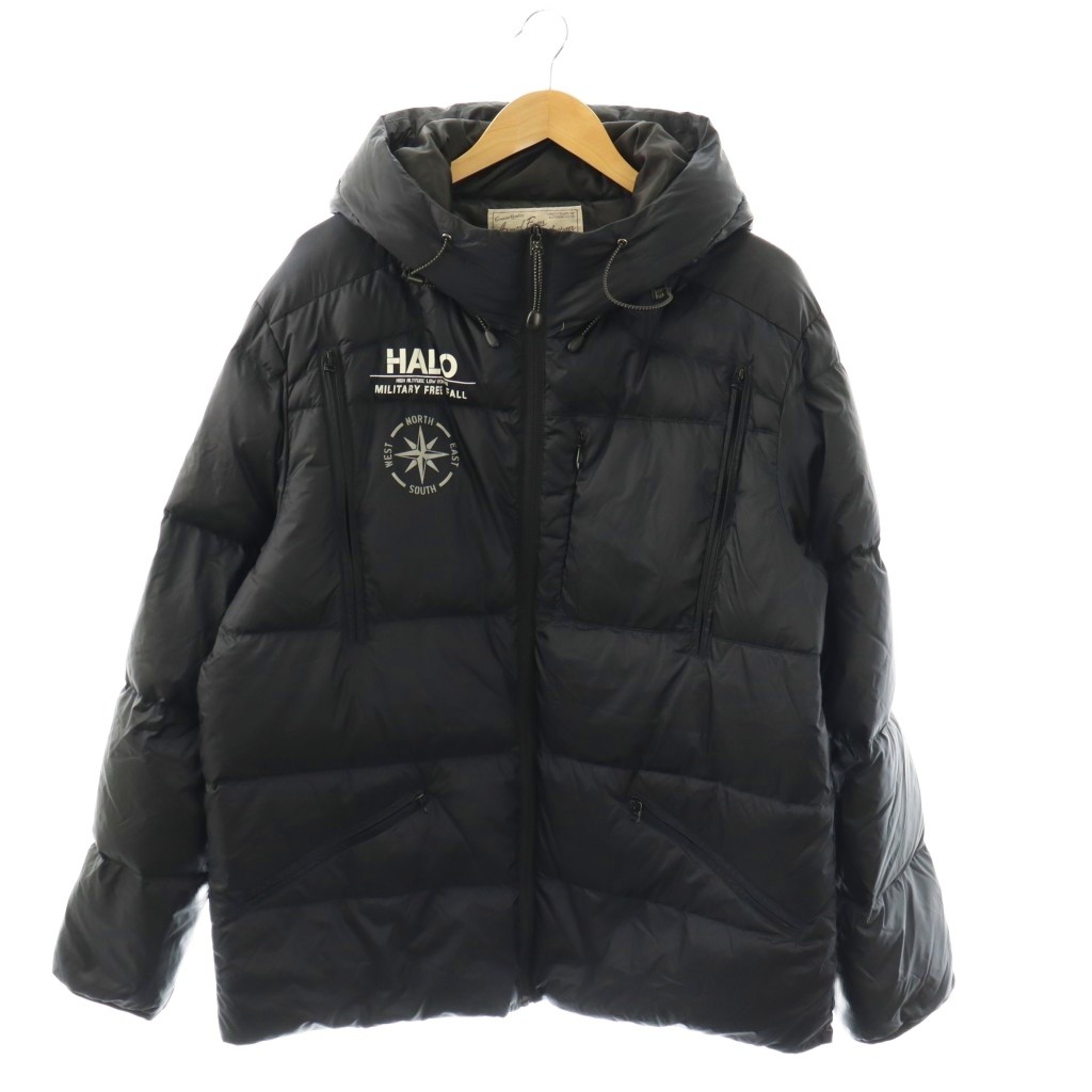 【中古】アヴィレックス AVIREX ダウンジャケット ロゴ 2XL 紺 ネイビー /SS ■OS ■ECD002 メンズ 【ベクトル 古着】 260316
