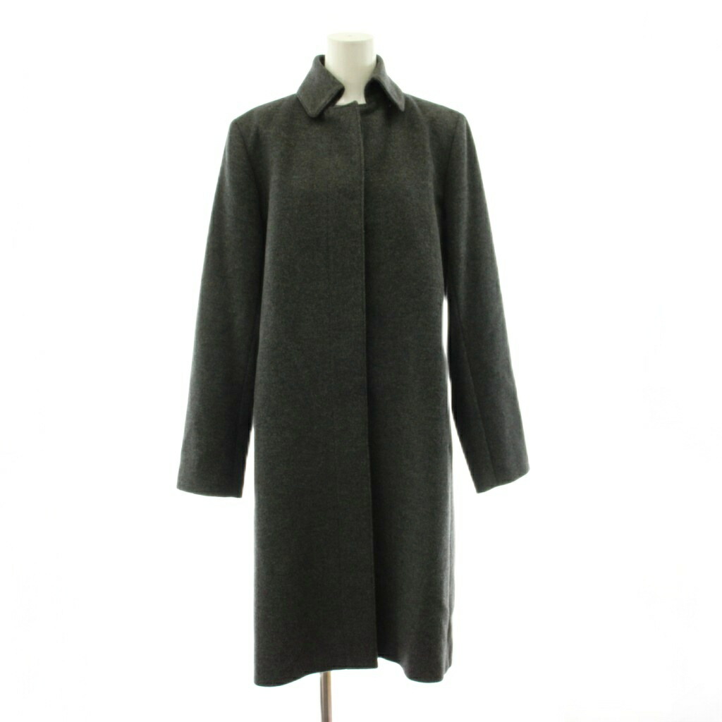【中古】ギャバジンケーティー Gabardine K.T ステンカラーコート ロング カシミヤ ウール混 11 グレー 72-29WO10 /KU ■ECB002 レディース 【ベクトル 古着】 260312