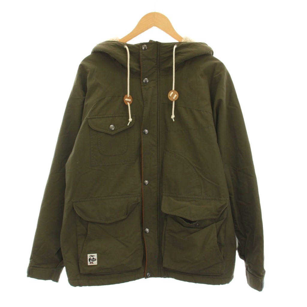 【中古】チャムス CHUMS キャンピングボアパーカー Camping Boa Parka ジャケット アウター M カーキ /YM ■ECE003 メンズ 【ベクトル 古着】 260313