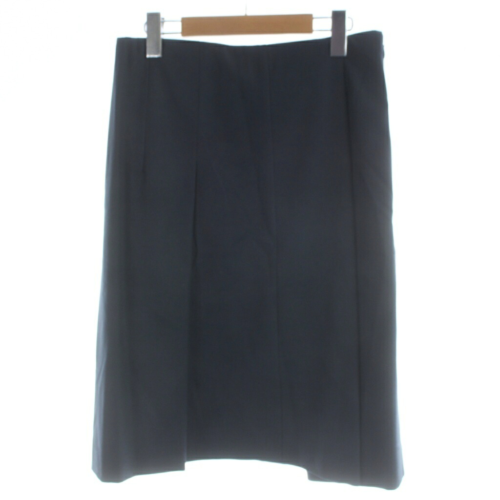 【中古】ジルサンダー JIL SANDER スカート ウール 36 紺 ネイビー 無地 ミディ丈 ストレートシルエット /AP ■ECE003 レディース 【ベクトル 古着】 260310