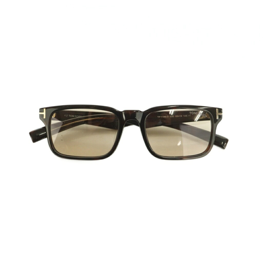 【中古】トムフォード TOM FORD サングラス 眼鏡 セルフレーム 53□19-145 ダークブラウン TF1148-D /MI ■GY62 ユニセックス メンズ レディース 【ベクトル 古着】 260312