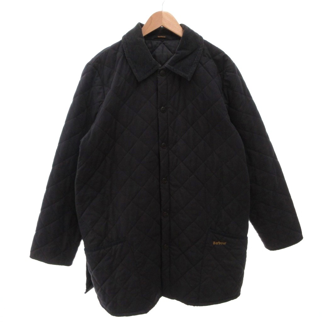 【中古】バブアー Barbour ESKDALE JACKET キルティングジャケット コーデュロイ切替 中綿 ショート XL 紺 ネイビー /FF ■GY62 メンズ 【ベクトル 古着】 260316