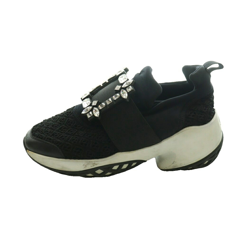 【中古】ロジェヴィヴィエ ROGER VIVIER ヴィヴラン Viv' Run スニーカー 35 黒 ブラック /SS ■OS ■GY62 レディース 【ベクトル 古着】 260313