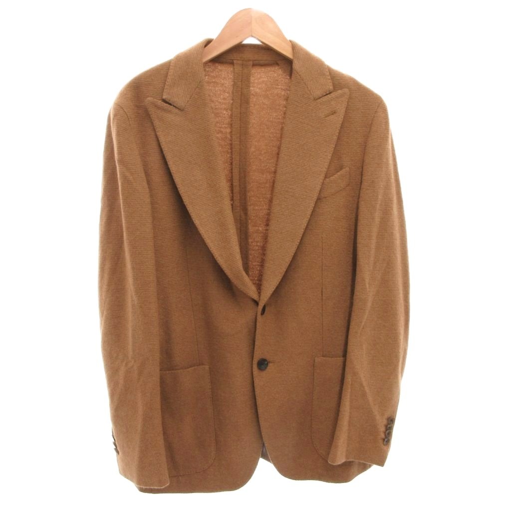【中古】カルーゾ CARUSO テーラードジャケット ブレザー 2B キャメル 48 茶 ブラウン /FF ■GY62 メンズ 【ベクトル 古着】 260317