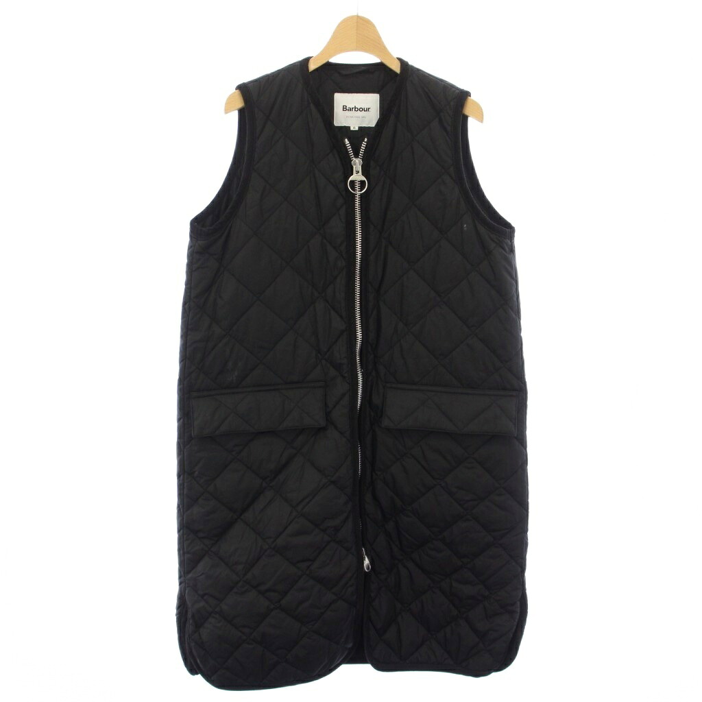 【中古】バブアー Barbour UNITED ARROWS別注 キルティングジレ ベスト ジップアップ 8 黒 ブラック 2102338 /TK ■ECA003 レディース 【ベクトル 古着】 260330｜ブランド古着ベクトルプレミアム店