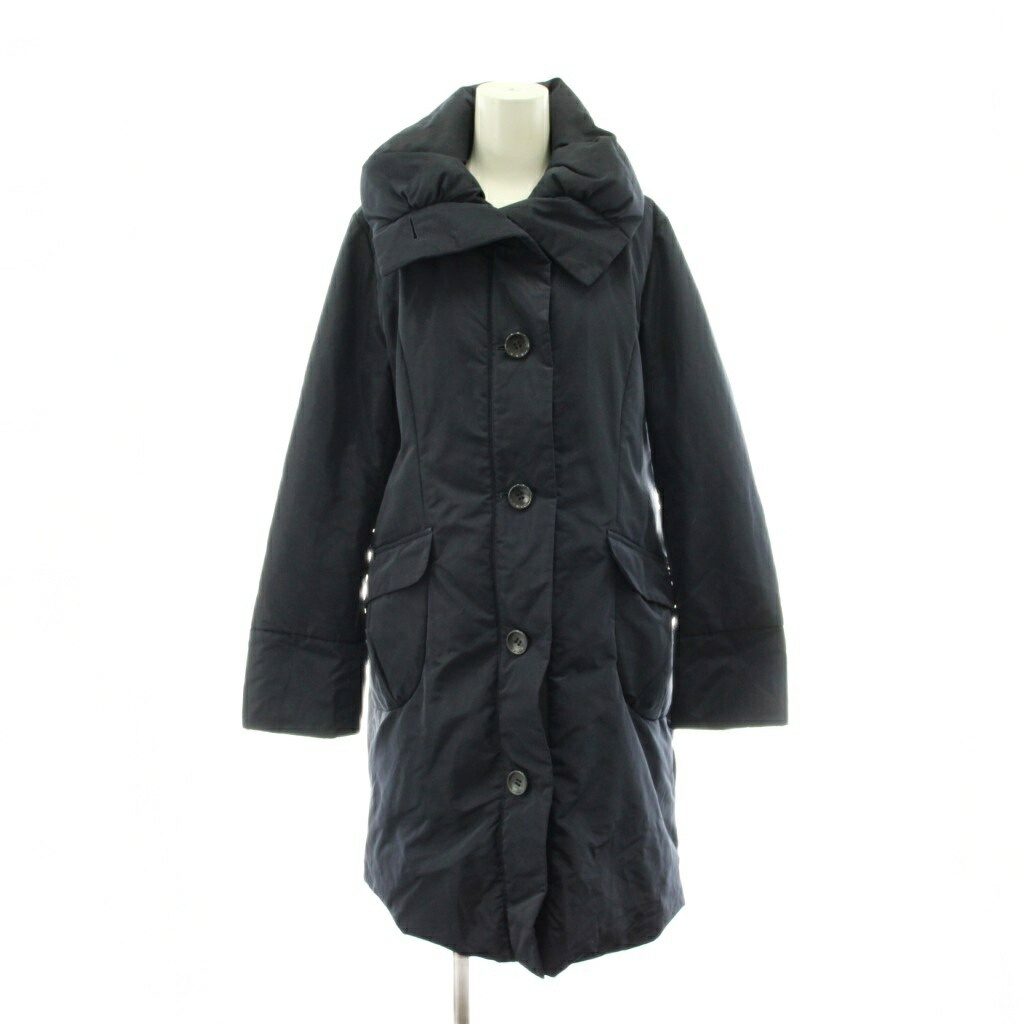 【中古】ヒロココシノ HIROKO KOSHINO ダウンコート ロング丈 アウター 40 紺 ネイビー LHU-814C10A /AN18 ■ECA003 レディース 【ベクトル 古着】 260331
