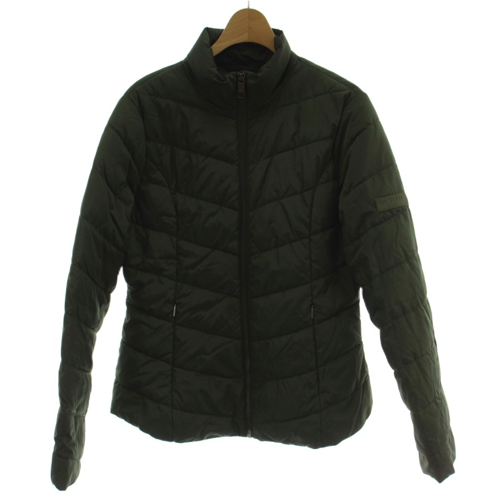 【中古】テッドベーカー TED BAKER 中綿ジャケット ジャンパー 上着 2 カーキ 長袖 スタンドカラー /GG ■GY53 メンズ 【ベクトル 古着】 260408