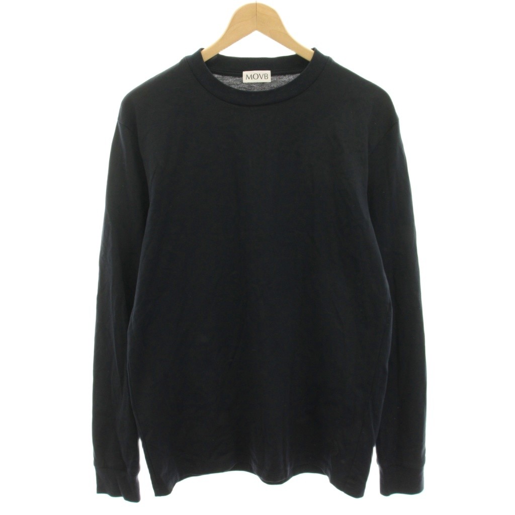 【中古】モーヴ MOVB Real Silky Cotton Jersey ジャケットフィットロングTシャツ カットソー 長袖 48 紺 ネイビー CS-006RC /HN ■GY53 メンズ 【ベクトル 古着】 260415