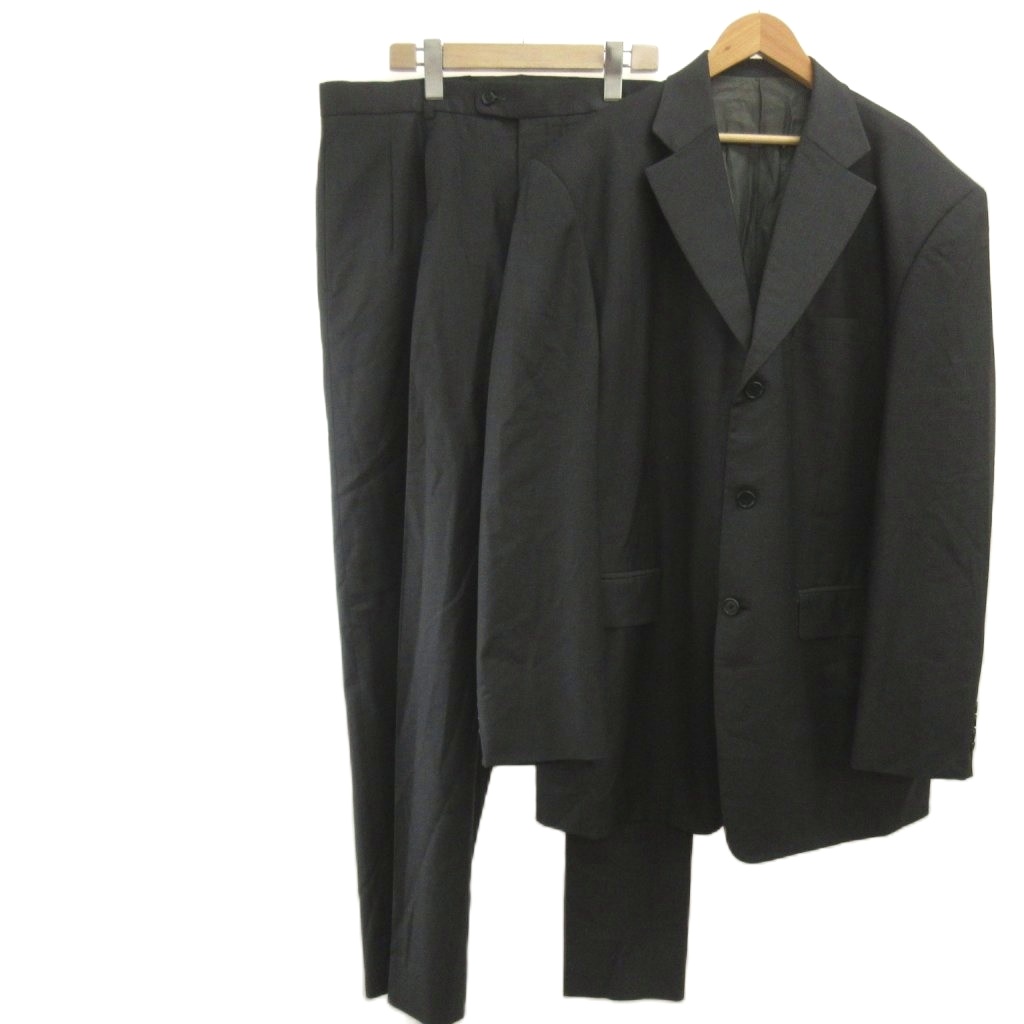 【中古】ジョーズ 仕立て屋輪っか ＆ 流行り物 図案化 Joe\u0027s Tailoring \u0026 Fashion Design 背広 フォーマル まっ黒い薄墨色 無地 ノッチドラペル 長袖 /KK ■GY53 メンズ 【ベクター 古着】 260417 スーツ-メンズファッション-スーツ・セットアップ