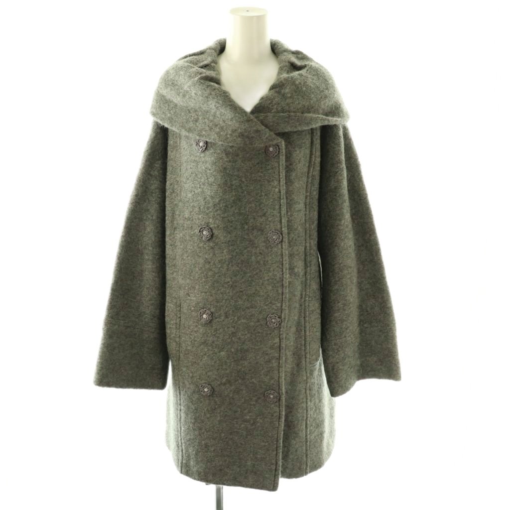 【中古】インゲボルグ INGEBORG コート アウター ロング 総裏地 モヘヤ混 グレー /DO ■ECC003 レディース 【ベクトル 古着】 260406
