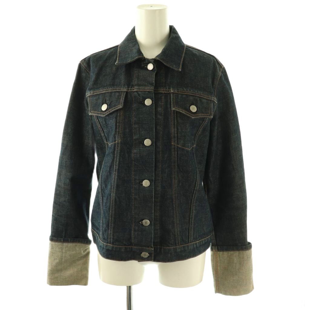 【中古】ヘルムートラング HELMUT LANG PRODUCED IN 1999 90s 本人期 デニムジャケット Gジャン ジージャン 40 インディゴブルー /DO ■ECC003 レディース 【ベクトル 古着】 260411