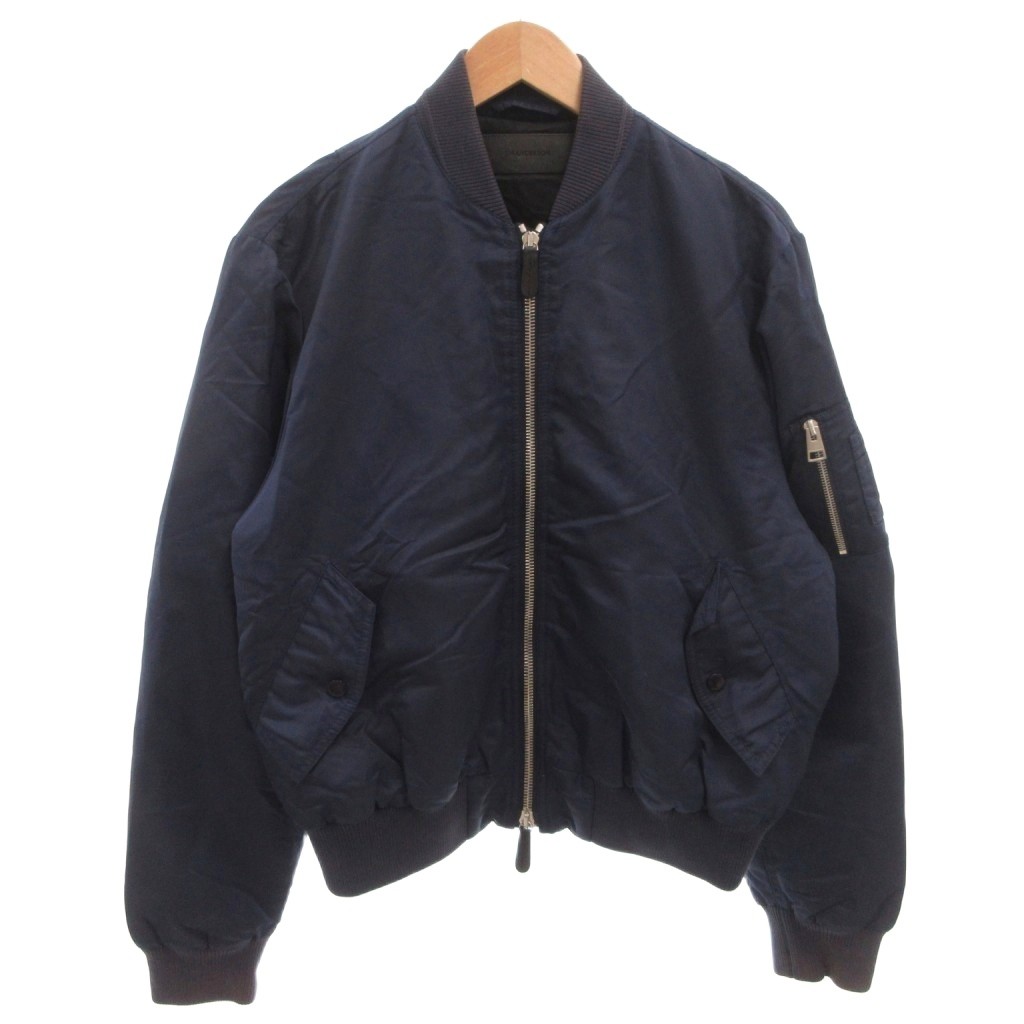 【中古】ジェイダブリューアンダーソン JWアンダーソン J.W.ANDERSON MA-1 ボンバージャケット ブルゾン ミリタリー 50 紺 ネイビー /FF ■GY62 メンズ 【ベクトル 古着】 260406
