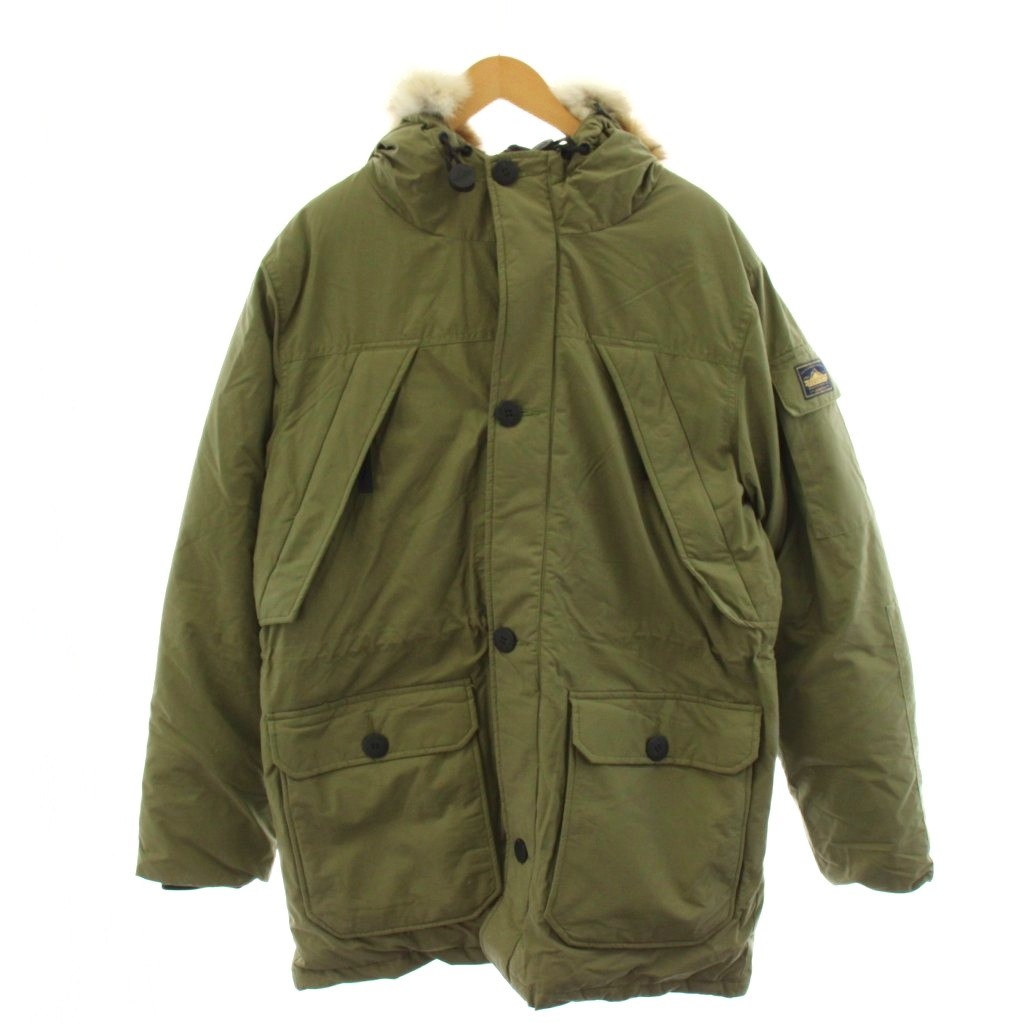 【中古】ペンフィールド PEN FIELD ダウンジャケット フード アウター L カーキ /AN24 ■ECD003 メンズ 【ベクトル 古着】 260407|ブランド古着ベクトルプレミアム店
