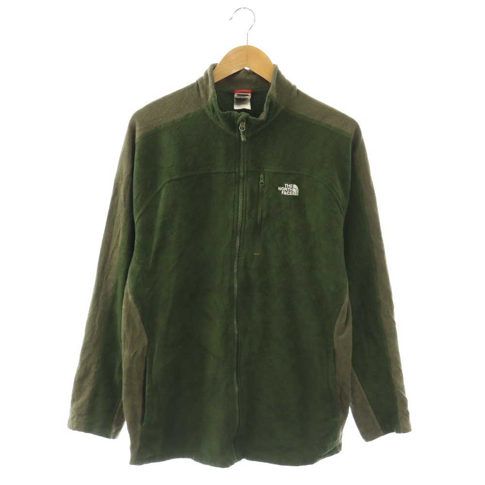 【中古】ザノースフェイス THE NORTH FACE フルジップフリースジャケット XL 緑 緑であること /SS ■os ■ECD003 メンズ 【ベクター 古着】 260406