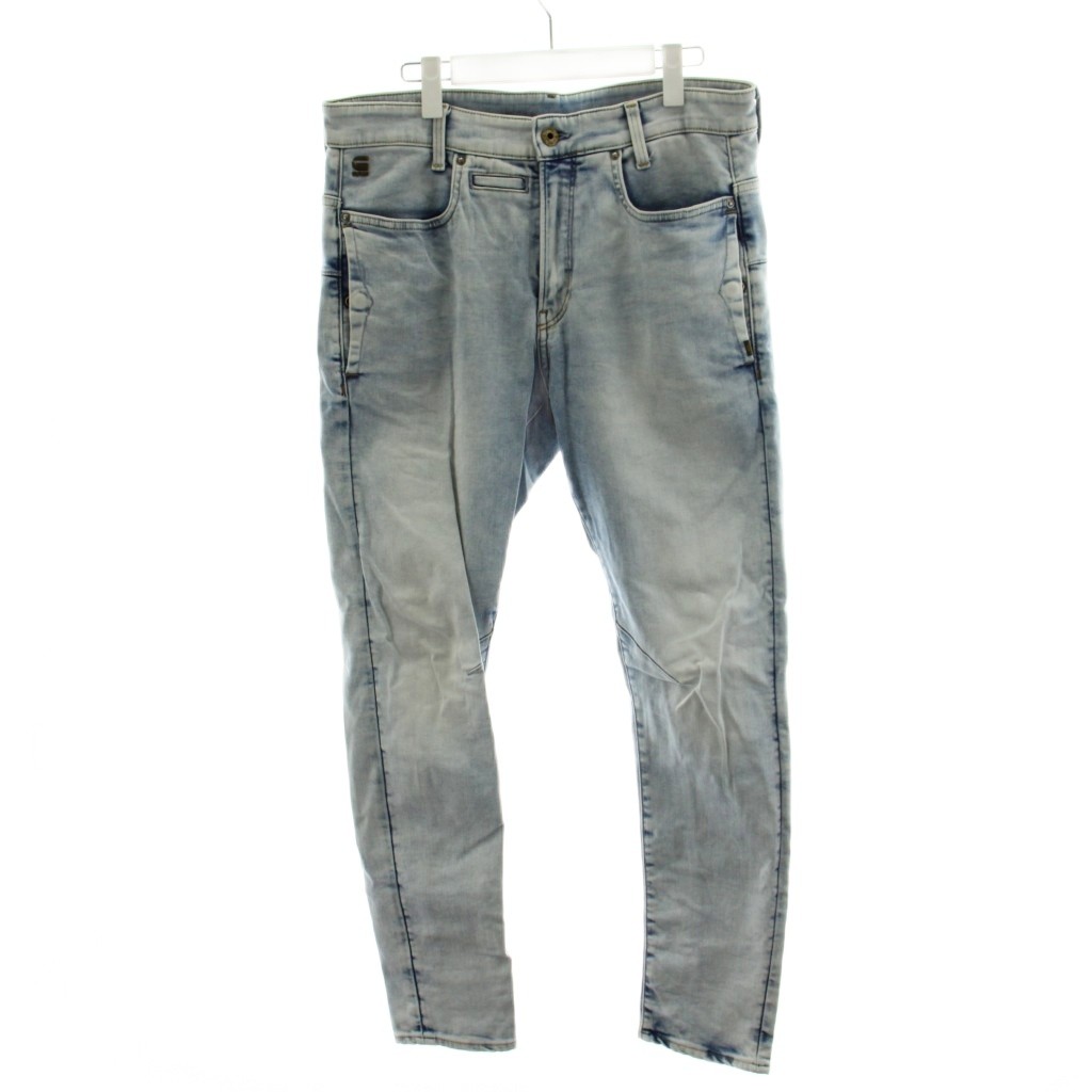 【中古】ジースターロウ G-Star RAW デニムパンツ ジーンズ ジーパン Gパン ジッパーフライ 32 水色 ライトブルー /AN56 ■ECE004 メンズ 【ベクトル 古着】 260414
