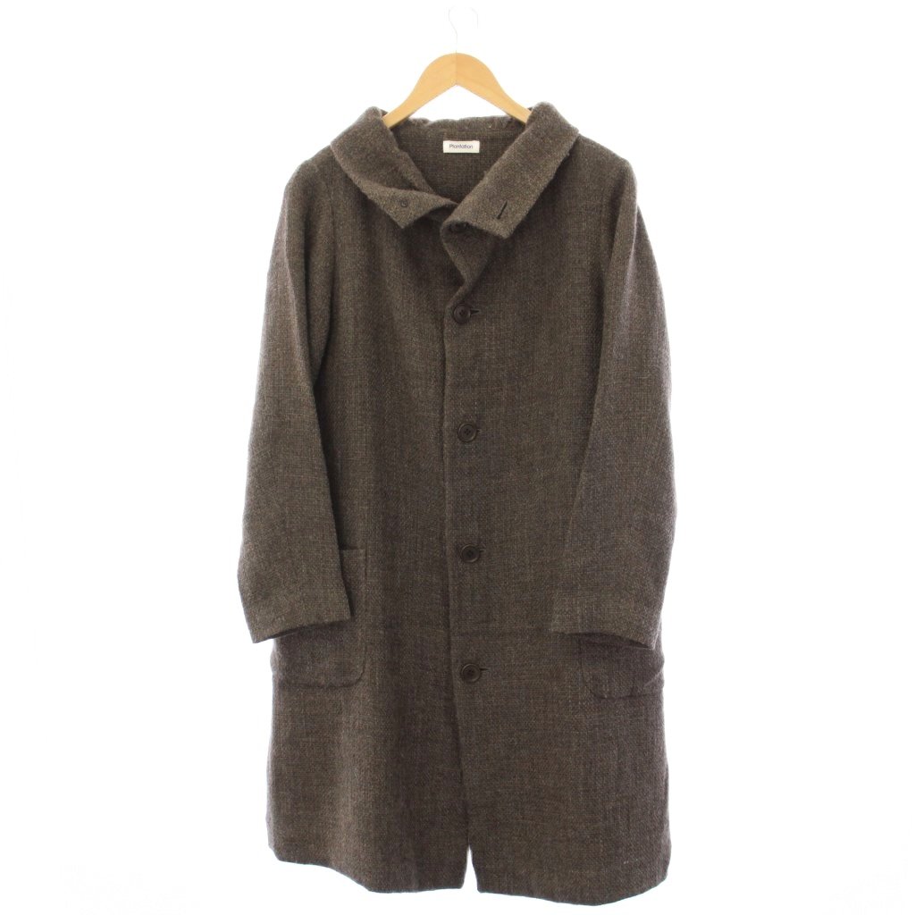 【中古】プランテーション plantation ロングコート ウール アウター M 茶色 ブラウン PL93FA231 /YM ■ECE004 レディース 【ベクトル 古着】 260411｜ブランド古着ベクトルプレミアム店