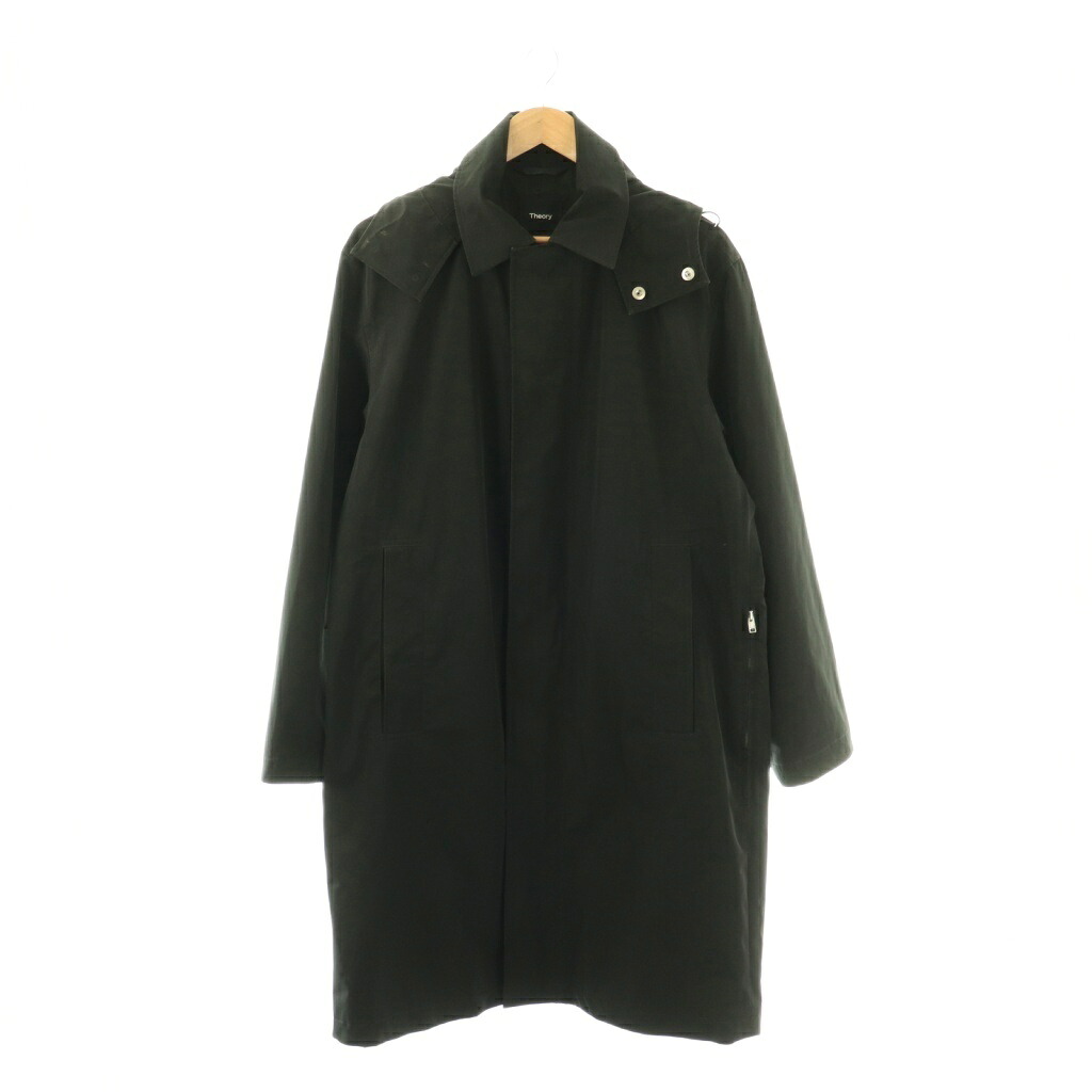 【中古】セオリー Theory DIVISION COAT コート 薄手 フーディ XS ブラック /CX ■GY62 メンズ 【ベクトル 古着】 260427｜ブランド古着ベクトルプレミアム店
