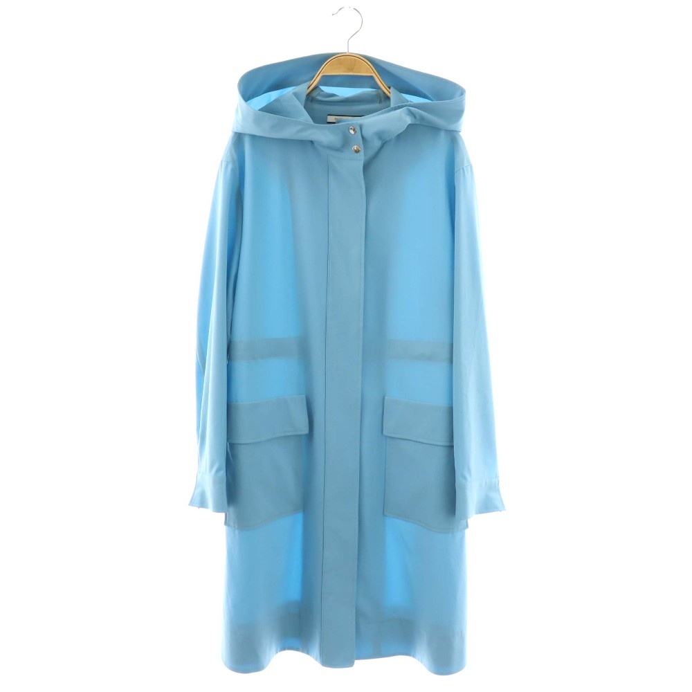 【中古】フォクシーニューヨーク FOXEY NEW YORK COAT RAINY PARKA コート レインコート フーディ 40 ライトブルー 9361 /CX ■GY62 レディース 【ベクトル 古着】 260427|ブランド古着ベクトルプレミアム店