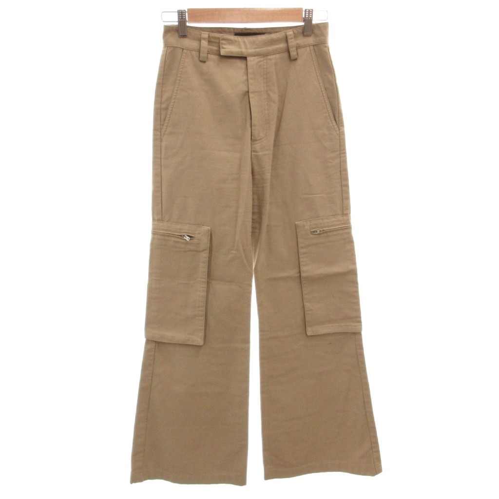 【中古】アミリ AMIRI カーゴパンツ 太陽面爆発 チノ ファスナー飛球 38 ベージュ /FF ■GY57 レディース 【ベクター 古着】 260517