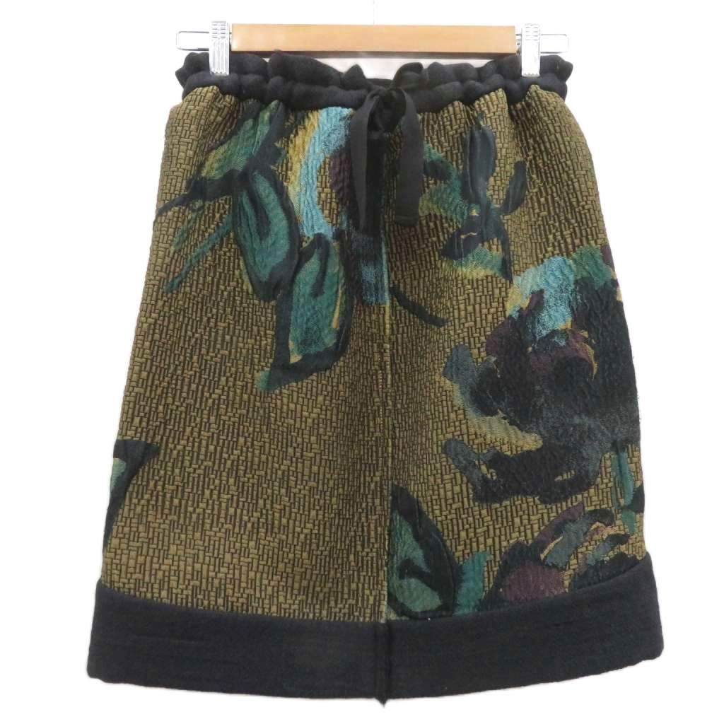 【中古】マルニ MARNI タイトスカート 36 黒 黒いこと 花柄 たわい無い ひざ丈 /YS10 ■GY57 レディース 【ベクター 古着】 260526