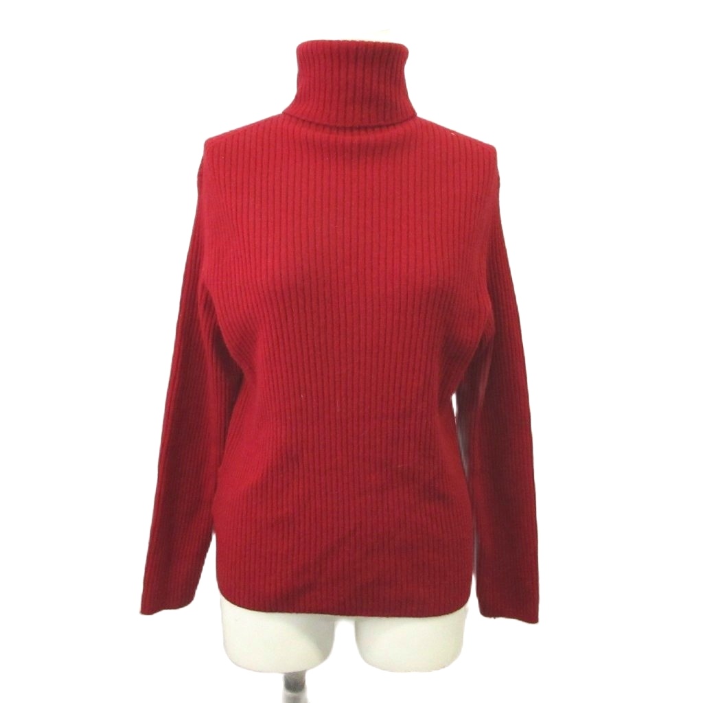 【中古】ヨウジヤマモト YOHJI YAMAMOTO ニット セーター ウール 2 赤 レッド タートルネック リブ編み 長袖 /MD ■GY62 レディース 【ベクトル 古着】 260519|ブランド古着ベクトルプレミアム店