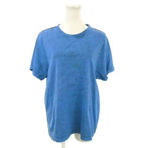 【中古】ステラマッカートニー STELLA McCARTNEY ティーシャツ 34 青 青碧 半袖 ラウンドのど首 ロゴタイプ入り口・入口 596957 SNW45 /MN18 ■GY57 レディース 【ベクター 古着】 260522